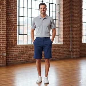 Slazenger Golf Shorts Mens 30 Blue Casual Breathable Summer Active Performance